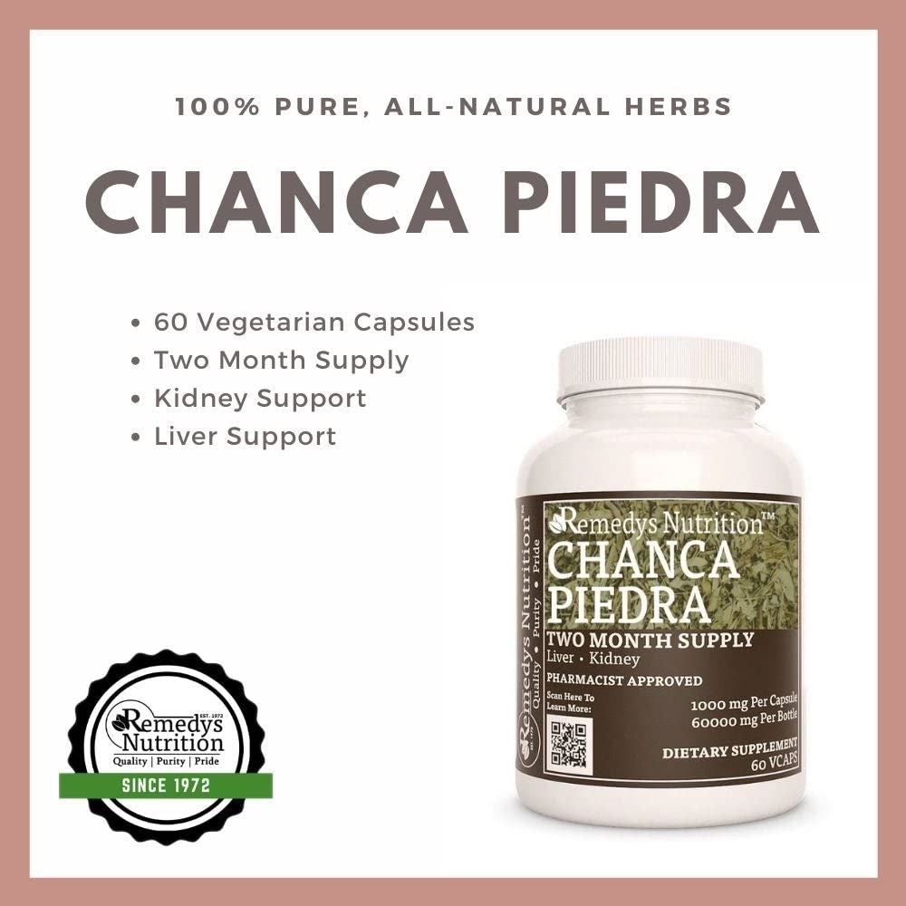 Remedy’s Nutrition Chanca Piedra 1000 mg 60 Capsules