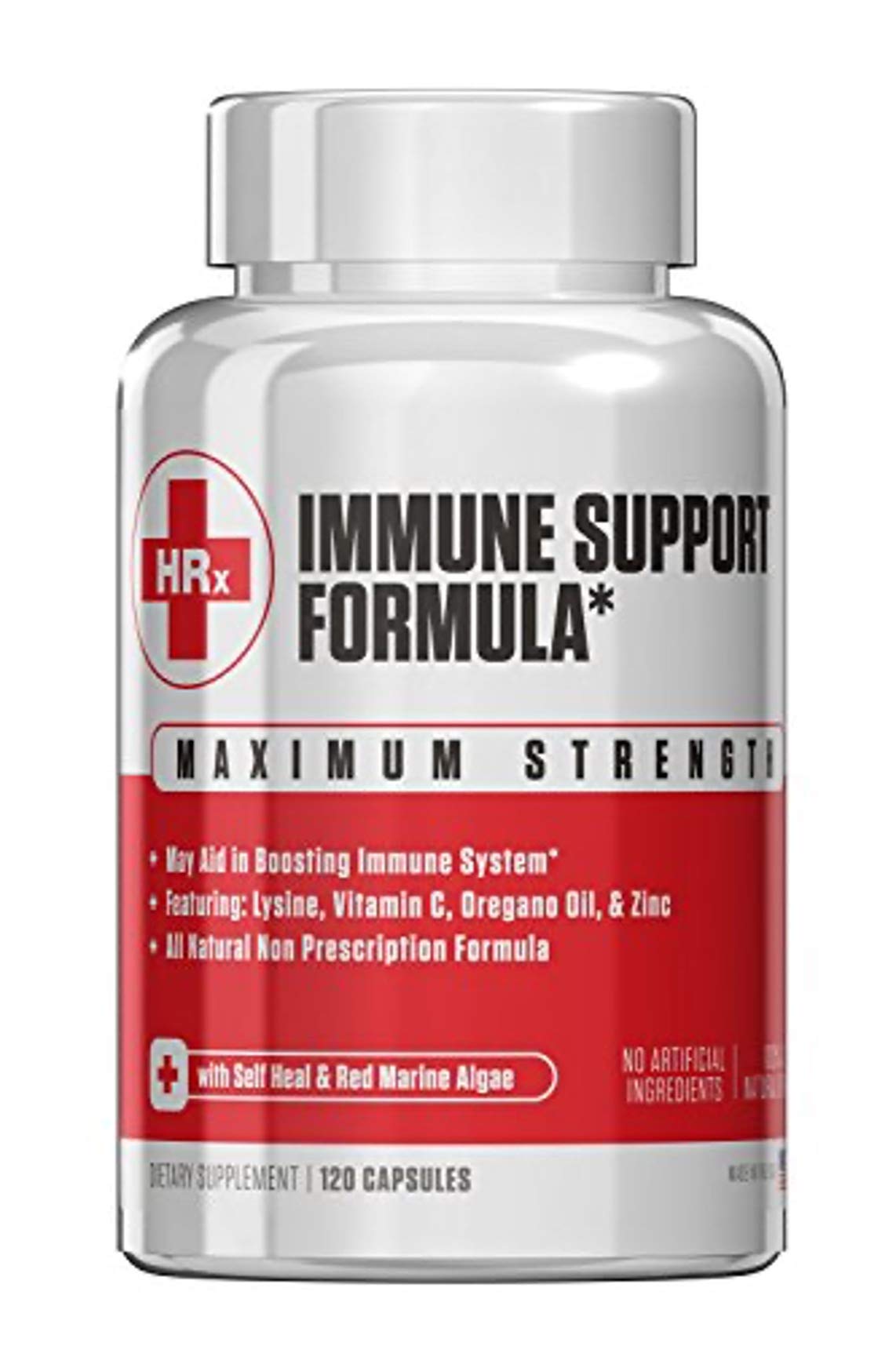 Re+Gen Nutrition Immune Support Capsule with Zinc, Vitamin C, L-Lysine & Oregano Oil, 120 Capsules