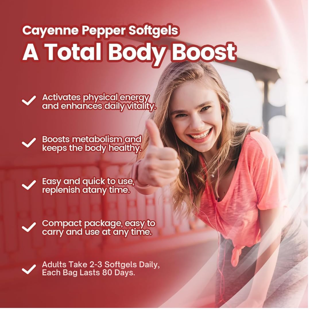Serevia Health Cayenne Pepper + Herbal Blend 160 Softgels