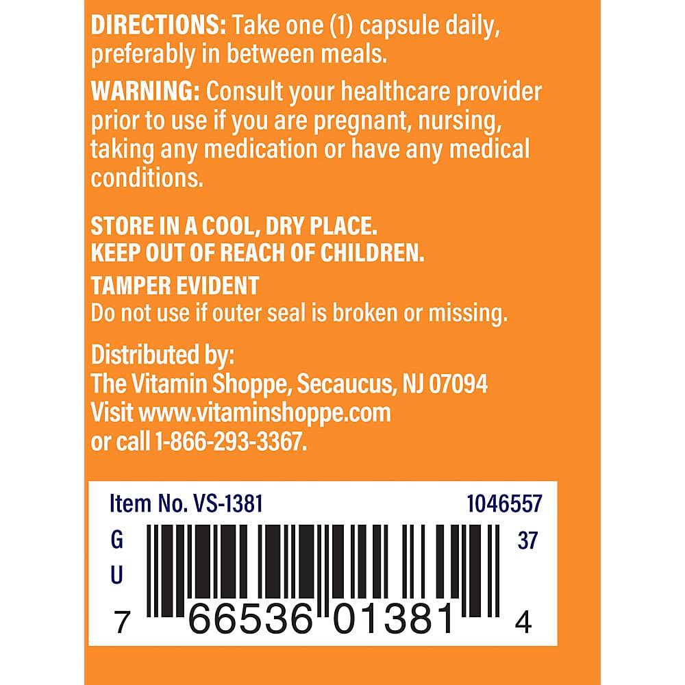 The Vitamin Shoppe L-Arginine 500 MG Capsule 1 Count