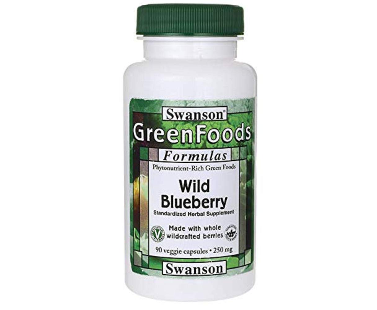 Swanson Wild Blueberry 250mg Capsules 90 Count