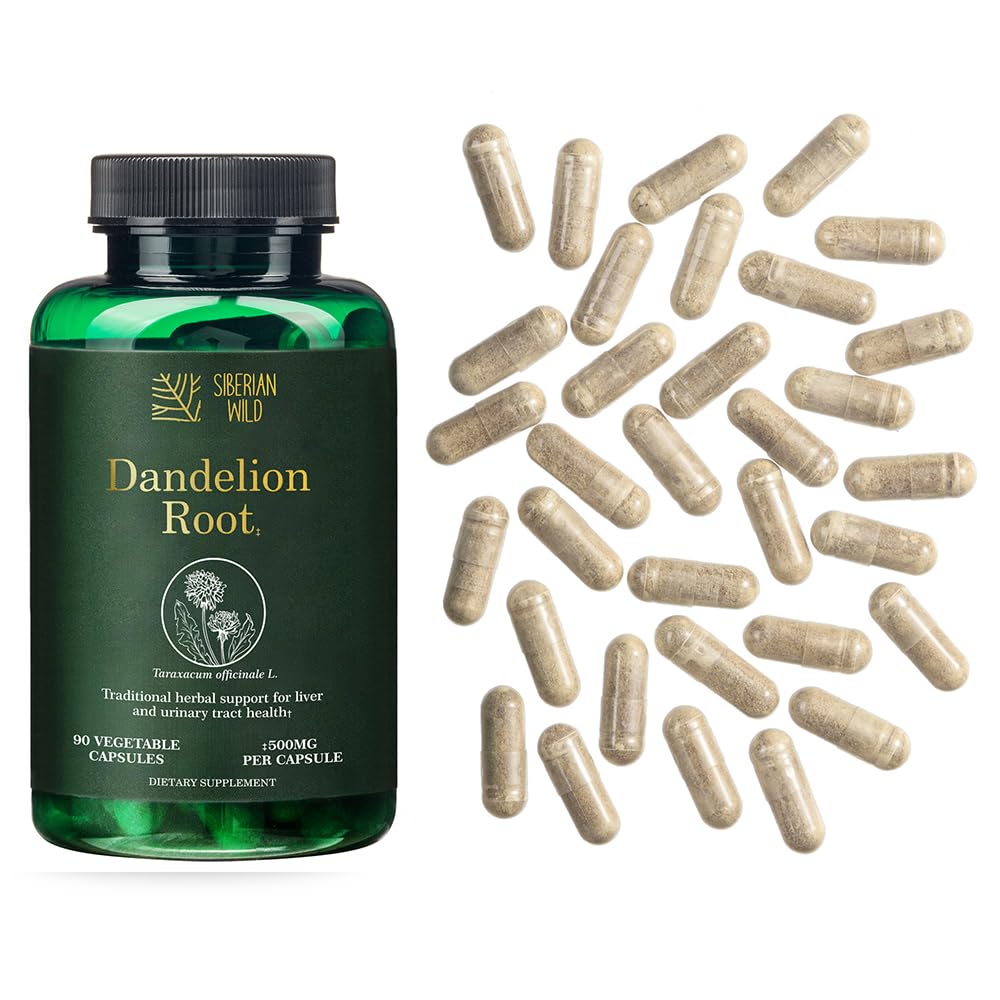 Siberian Wild Dandelion Root Herbal Supplement Capsule, 90 Count