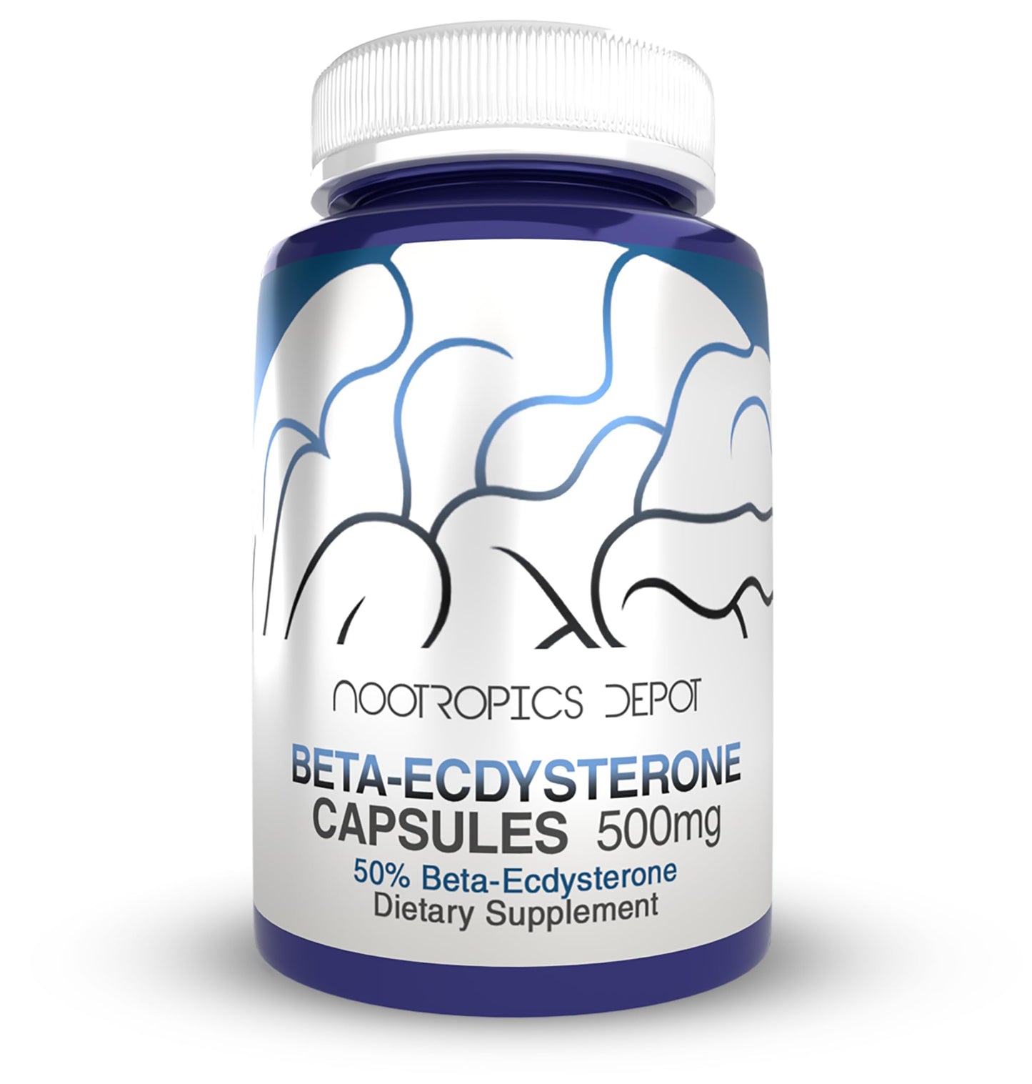 Nootropics Depot Beta Ecdysterone/20-Hydroxyecdysone 50% Capsules, 500mg, 30 Count