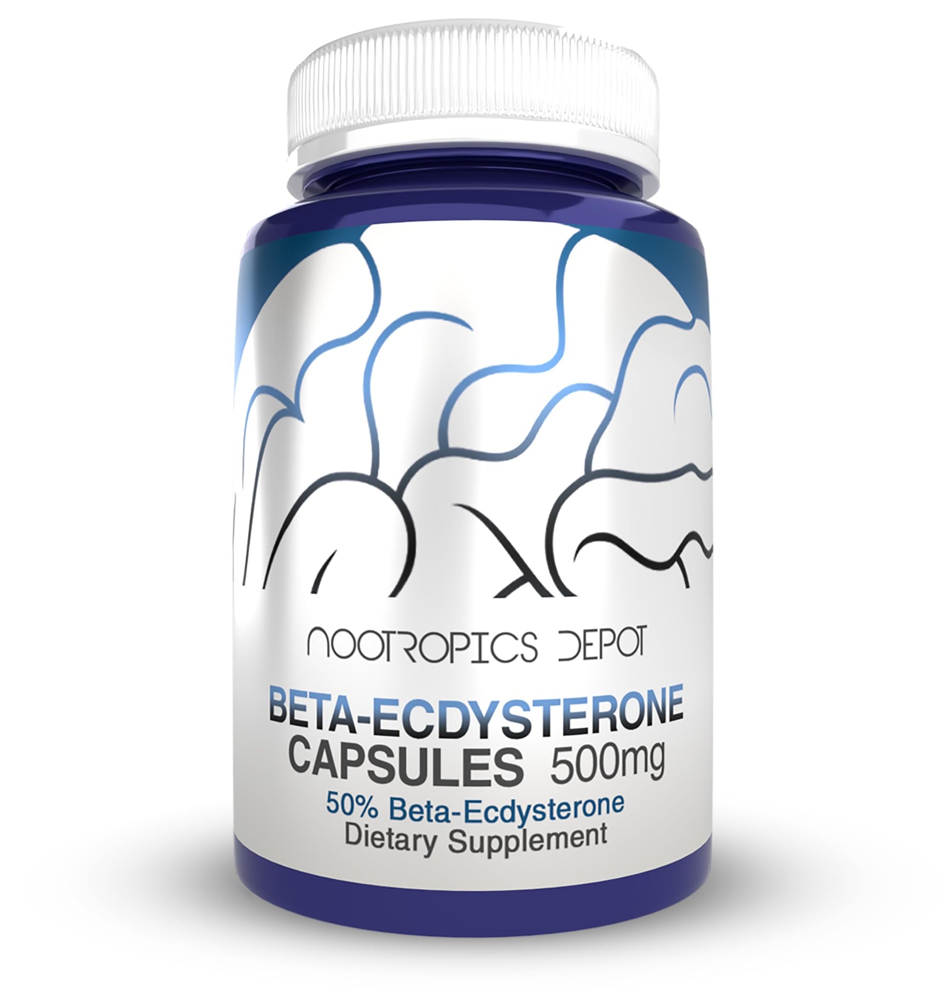 Nootropics Depot Beta Ecdysterone/20-Hydroxyecdysone 50% Capsules, 500mg, 30 Count