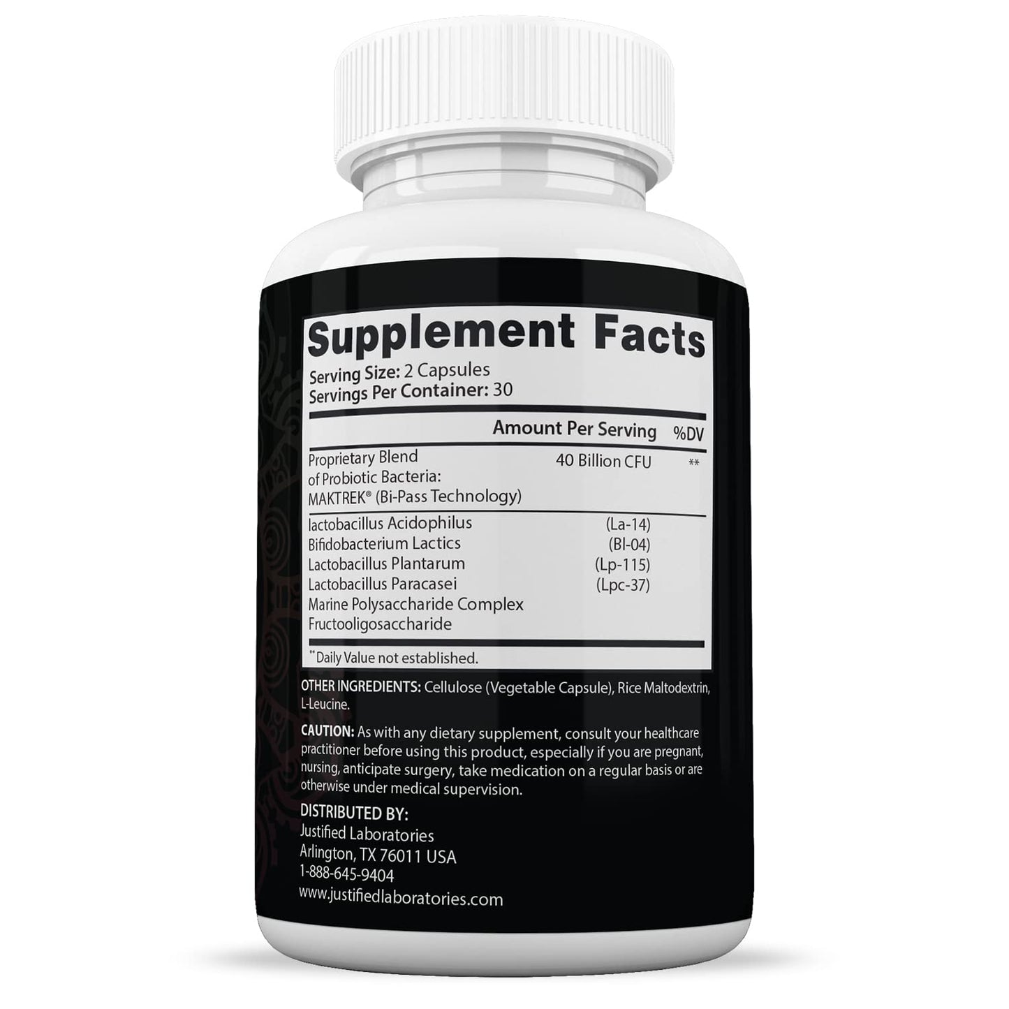 Justified Laboratories Metanail Max 40 Billion CFU Probiotic Nail Support Capsule, 180 Capsules