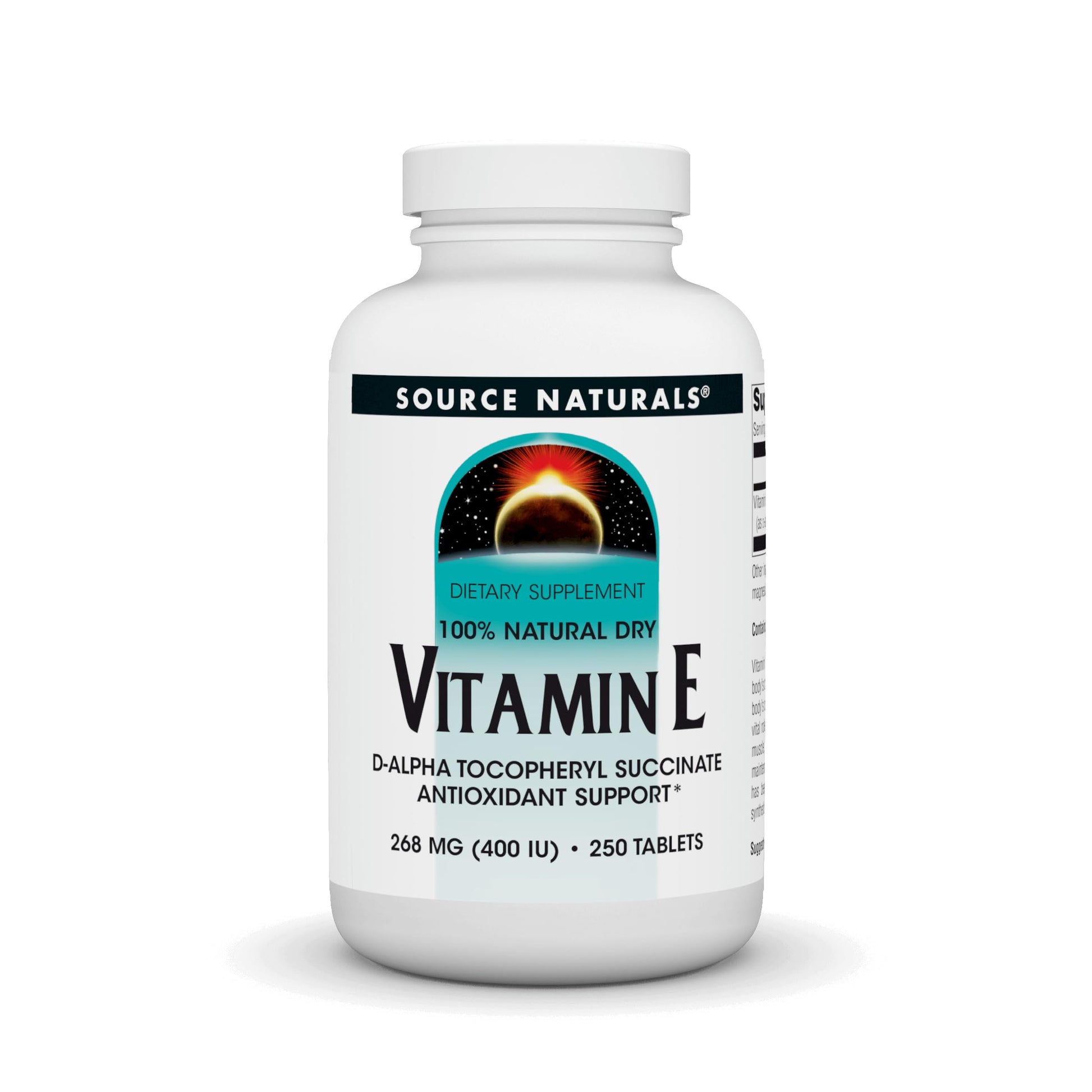 Source Naturals Vitamin E 400 IU Fat-Soluble Antioxidant, 250 Tablets