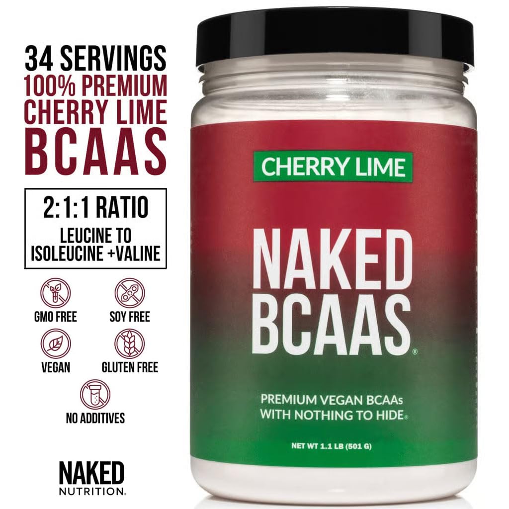 NAKED Cherry Lime Pre Workout & BCAA Bundle – Vegan Clean Energy, Powder, 33.6723 Servings