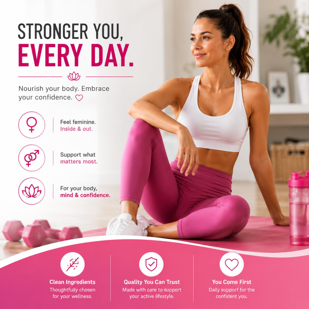 Amplicell Women's Libido Support for Drive, Energy, Mood & Hormone Balance Capsules, 60 Count