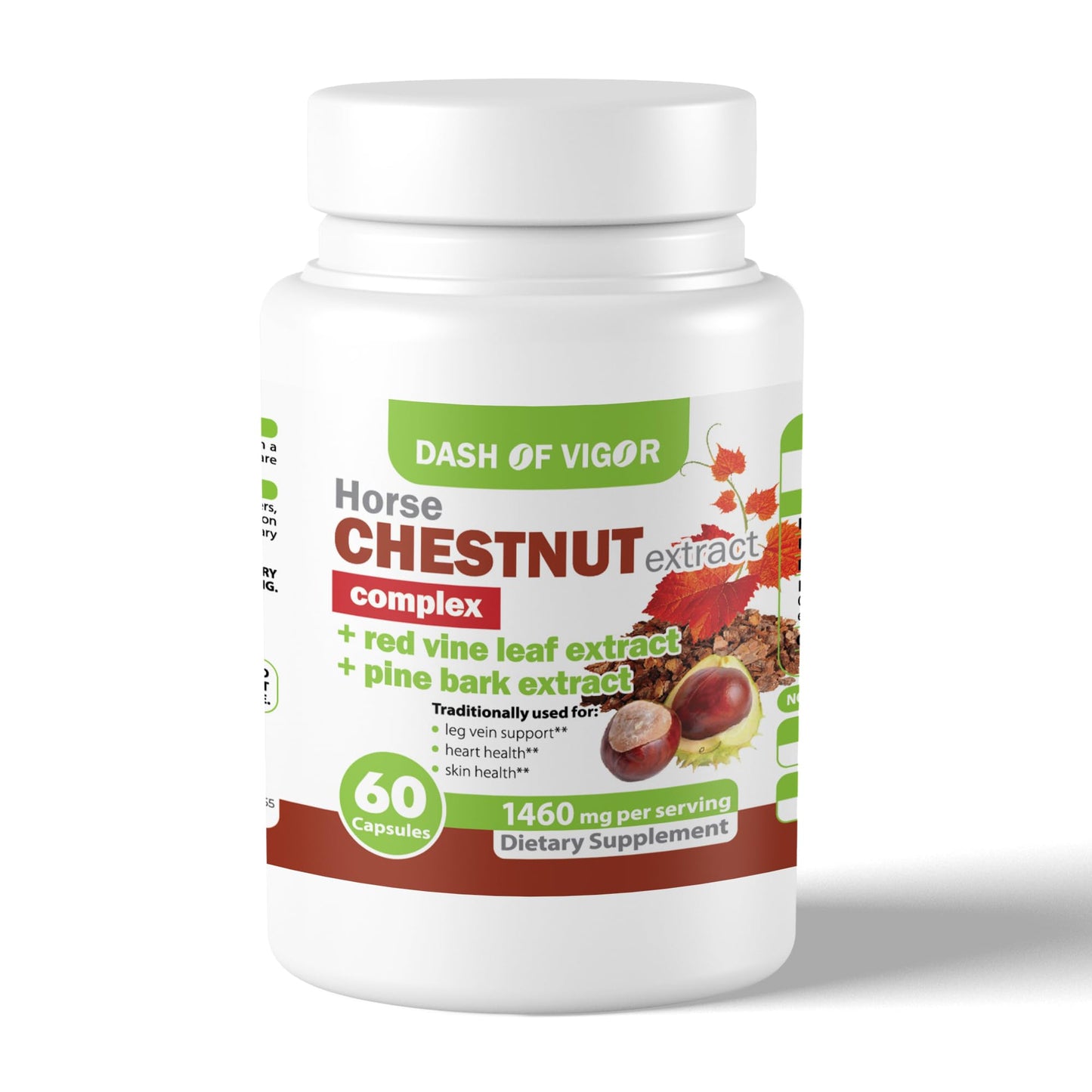 Dash of Vigor DOFV 12-in-1 Horse Chestnut Extract Complex Capsule, 60 Count