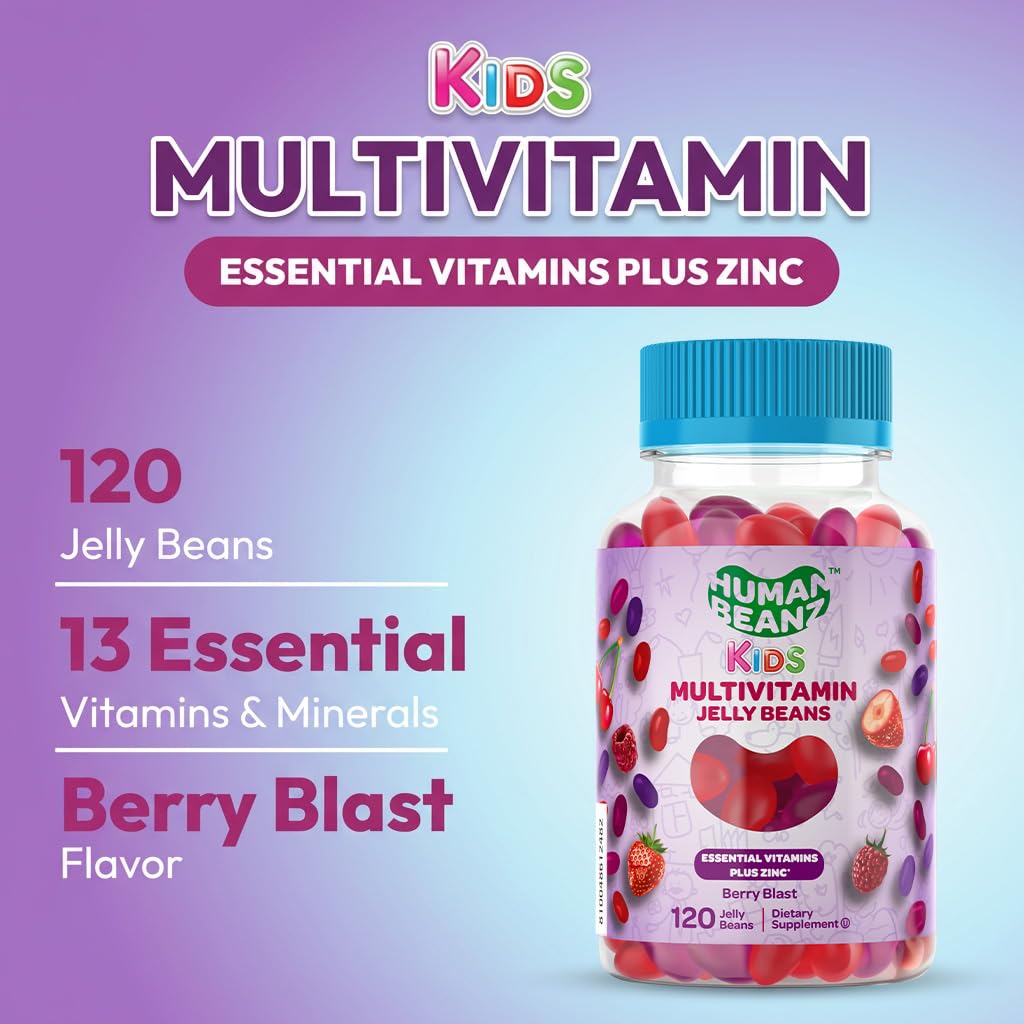 Human Beanz Multivitamin Jelly Bean Gummies Gummy, 120 Count