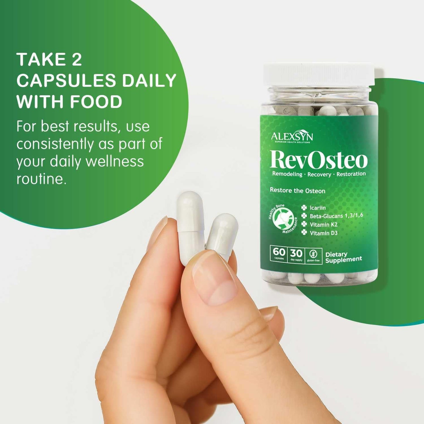 Alexsyn RevOsteo Bone & Metabolic Support Capsule, 60 Count