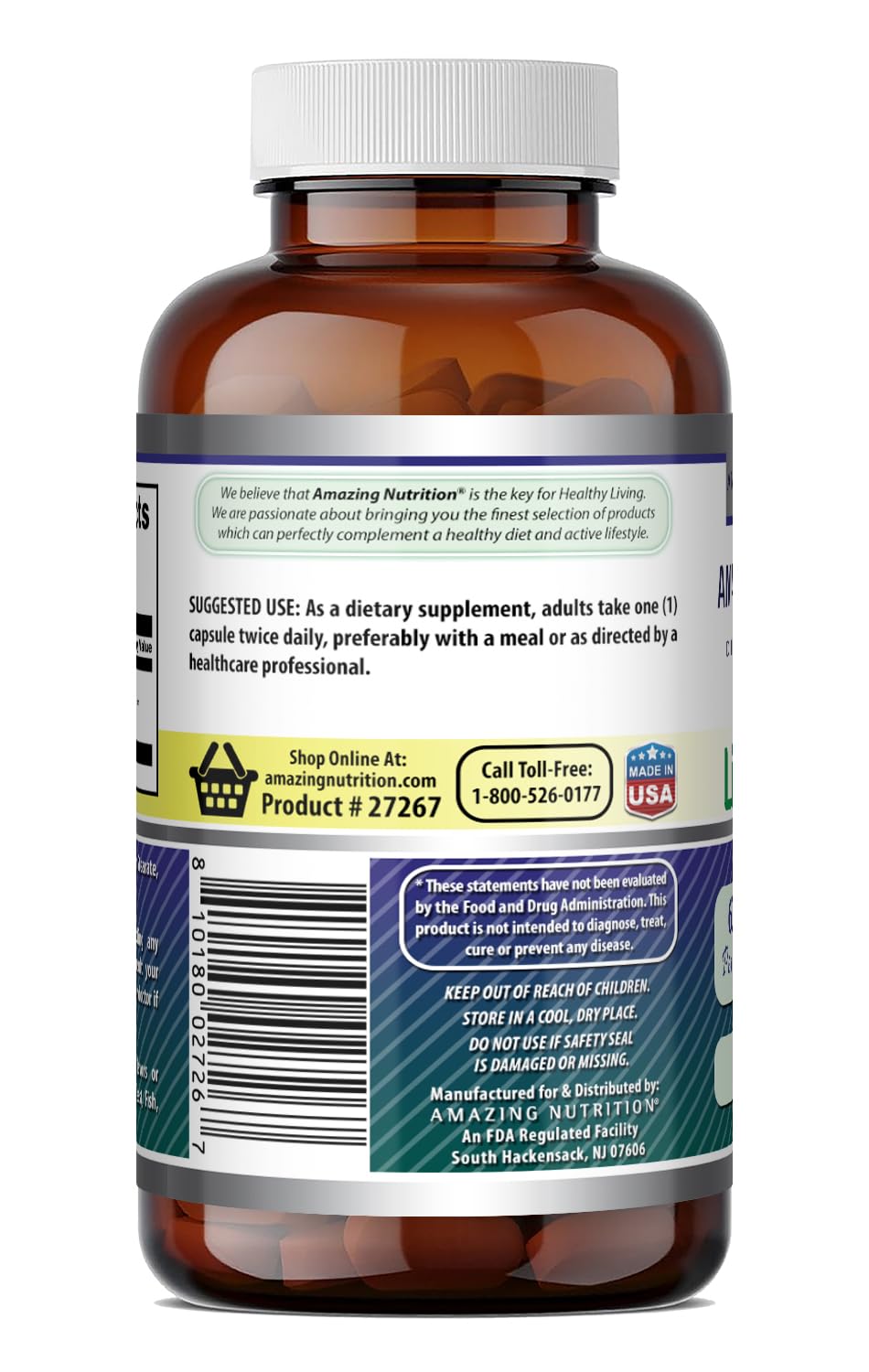Amazing Nutrition Alpha Lipoic Acid Capsules 60 Capsules