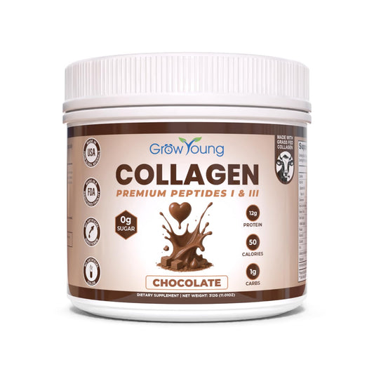 Grow Young Fitness Chocolate Collagen Protein Powder, 13.5 oz