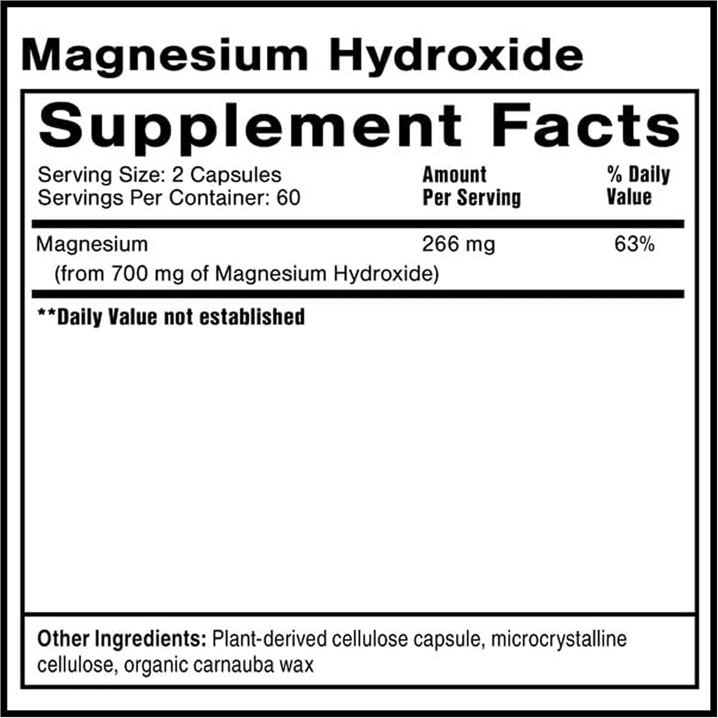 Quicksilver Scientific Magnesium Hydroxide Capsules 120 Count