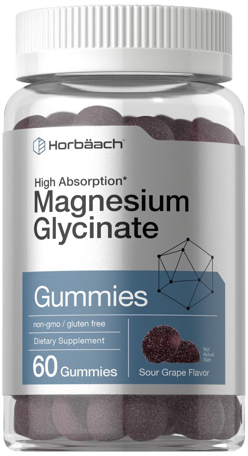 Horbäach Magnesium Glycinate Gummies 60 Count