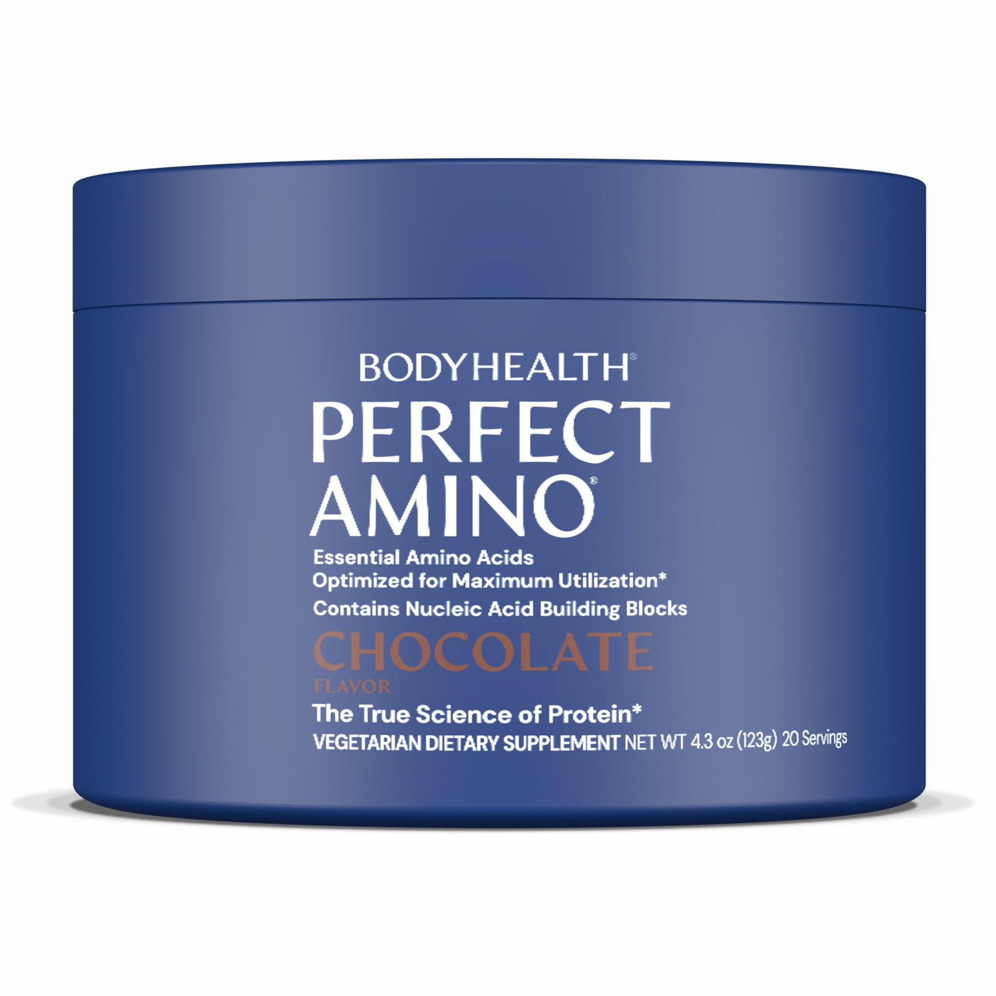 BodyHealth PerfectAmino BCAA and EAA Powder, Chocolate, 20 Servings