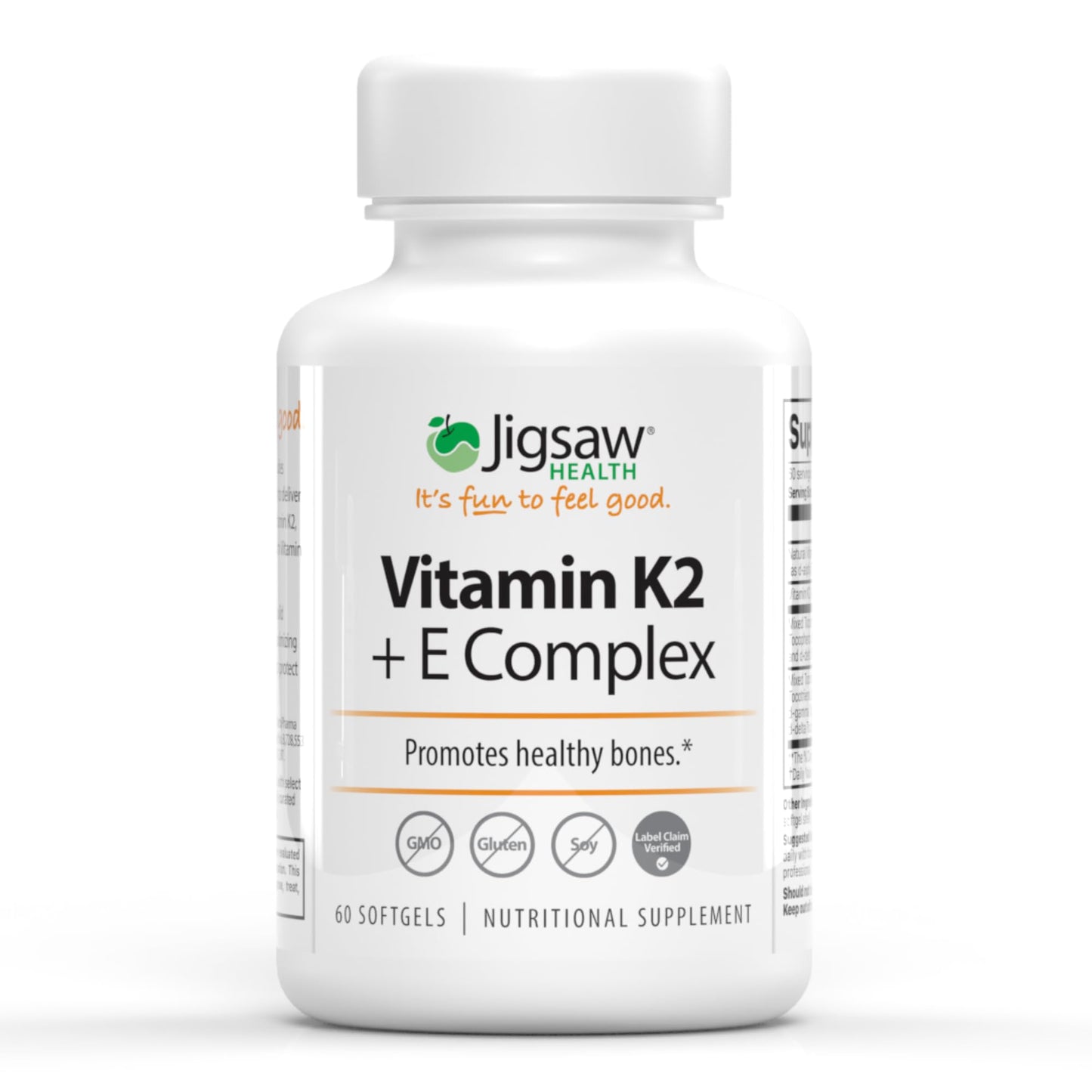 Jigsaw Health Vitamin K2 + E Complex Softgels 60
