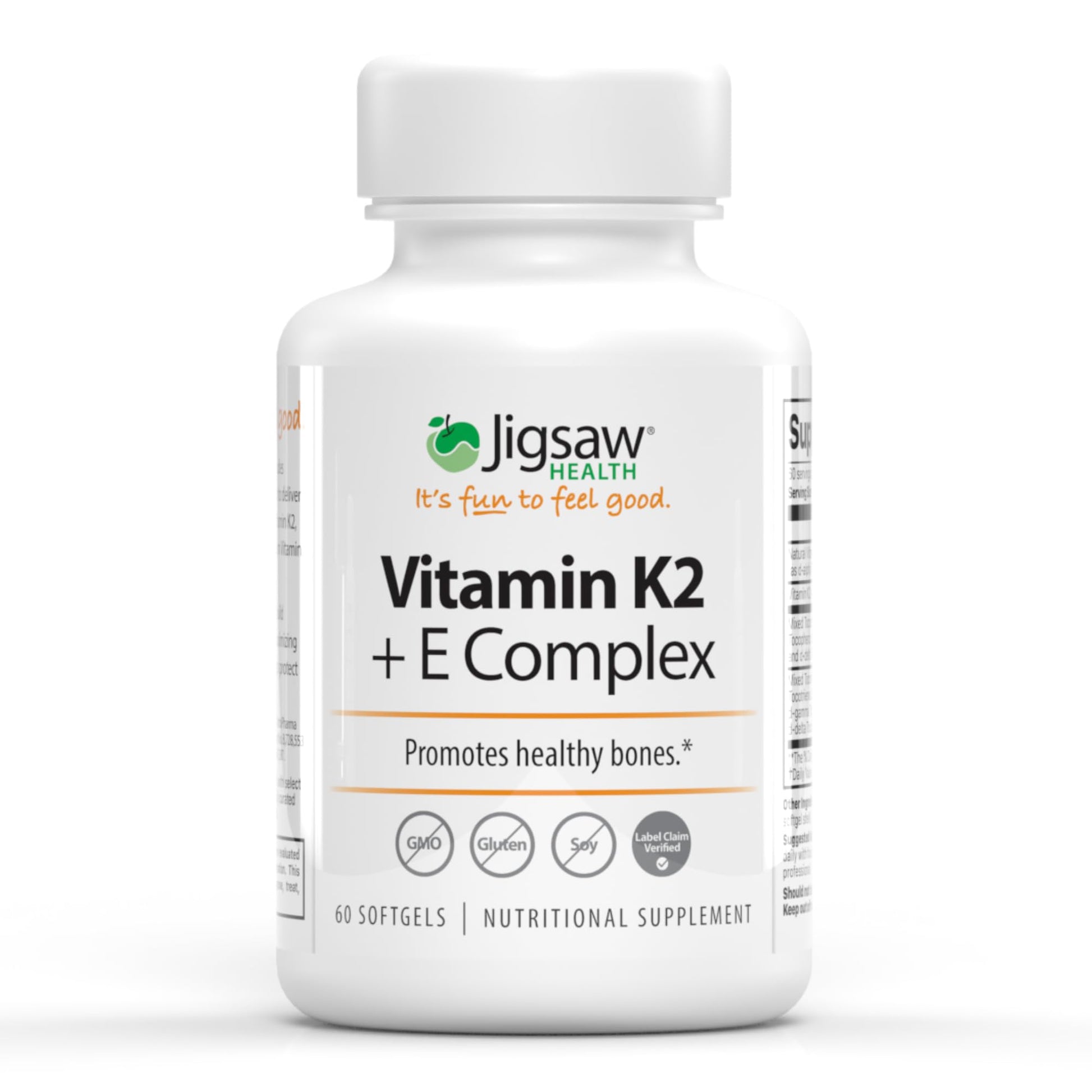 Jigsaw Health Vitamin K2 + E Complex Softgels 60