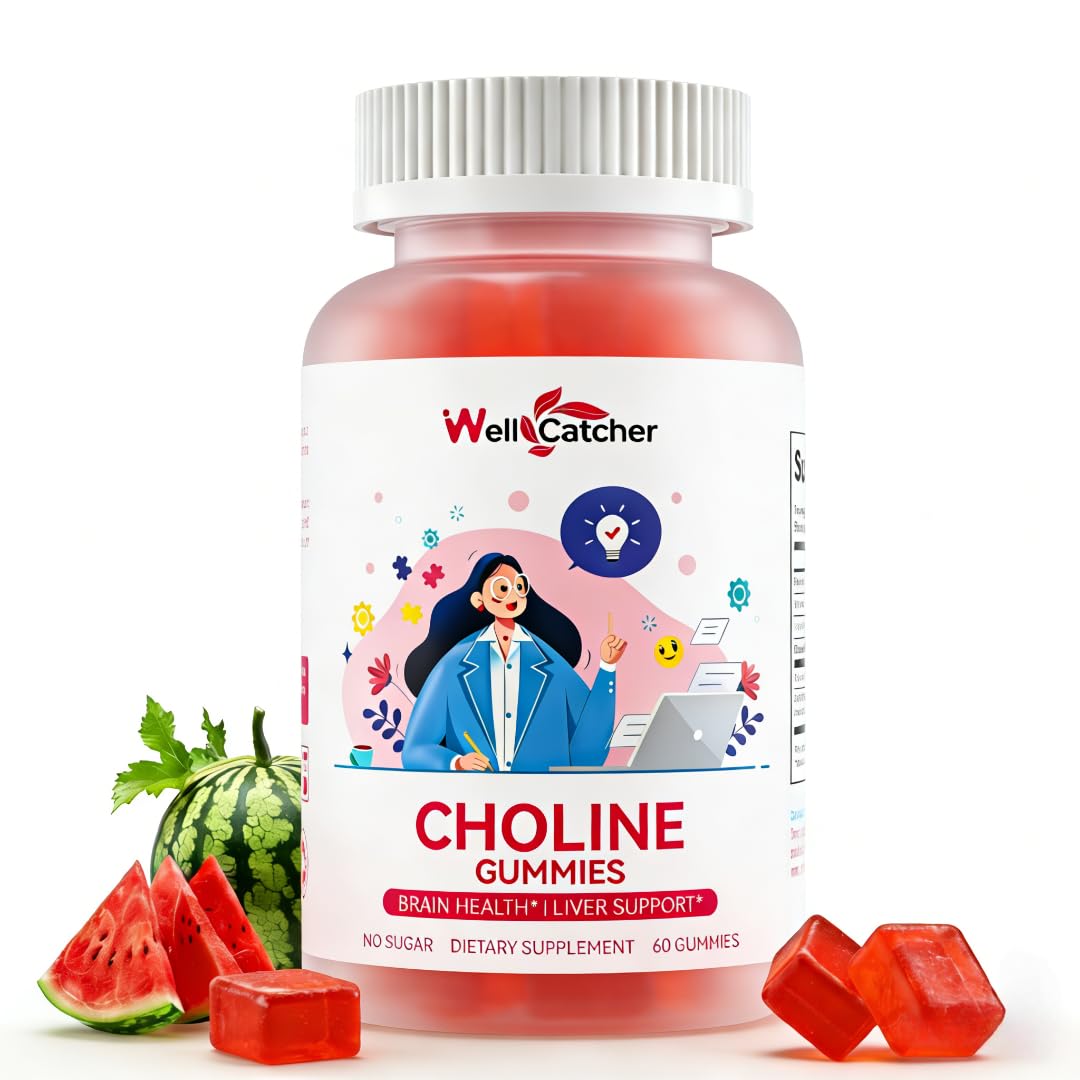 Wellcatcher CDP Choline Supplement Gummies, 60 Count