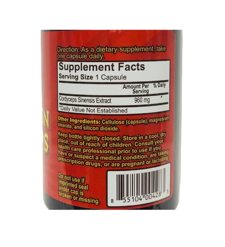 TOPNaturePlus King Golden Cordyceps Capsule 1 Count