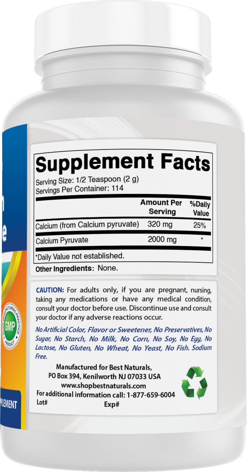 Best Naturals Calcium Pyruvate Powder 24 oz