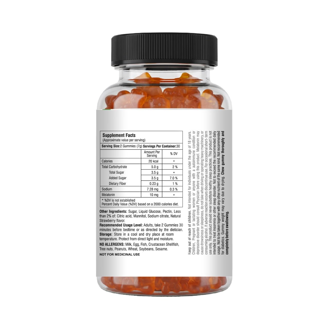 Mishas Melatonin Sleep Support Gummies 10 mg, 60 Gummies