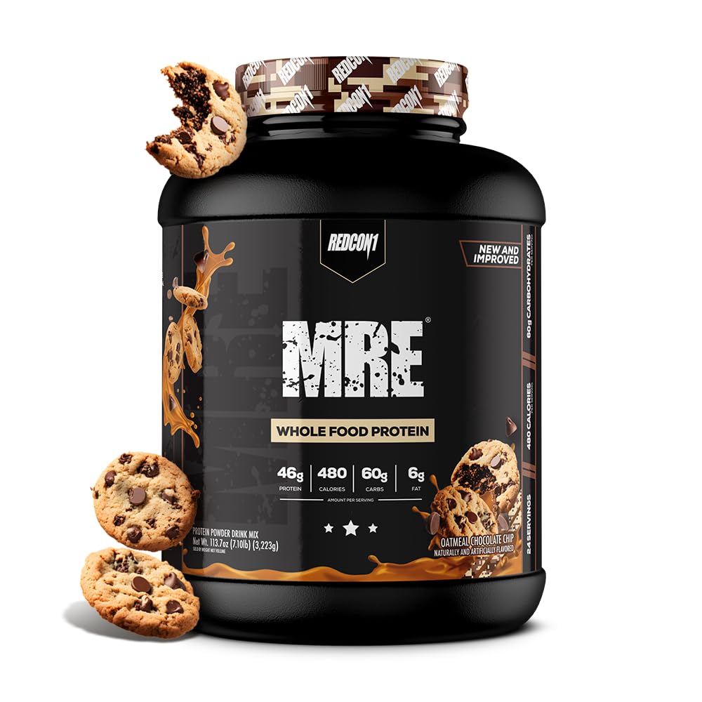 REDCON1 MRE Whole Food Protein Powder - Oatmeal Chocolate Chip, 114.5 oz
