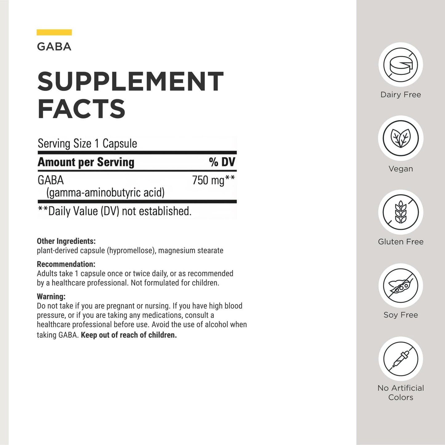 Integrative Therapeutics GABA Capsule, 60 Capsules