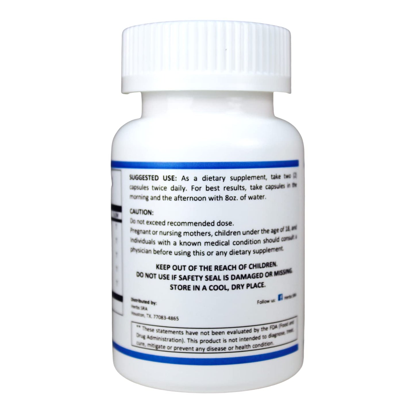Herbs SRA VeinCare+ Circulation Support with Rutin, Horse Chestnut, Grape Seed & Bilberry Capsule 1