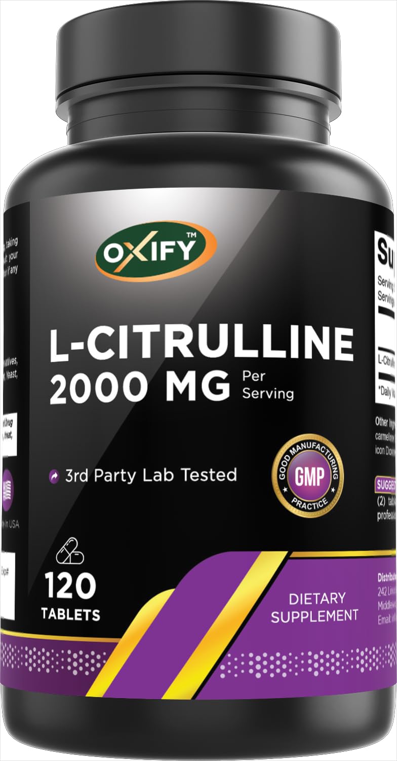 Oxify L-Citrulline 2000 mg Tablet, 120 Count