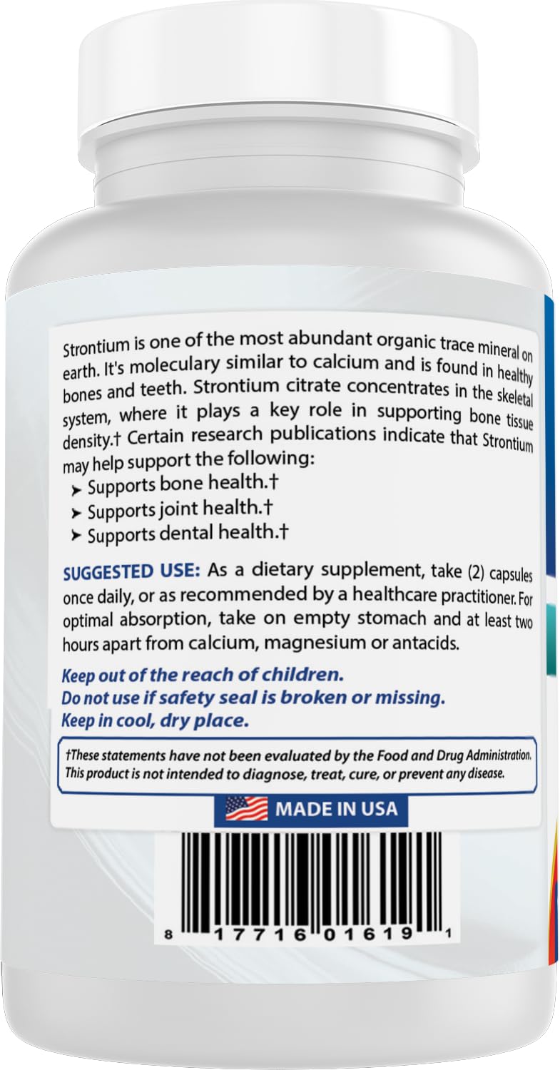 Best Naturals Strontium Bone Building Formula 680mg/serving Capsules 90 Capsules