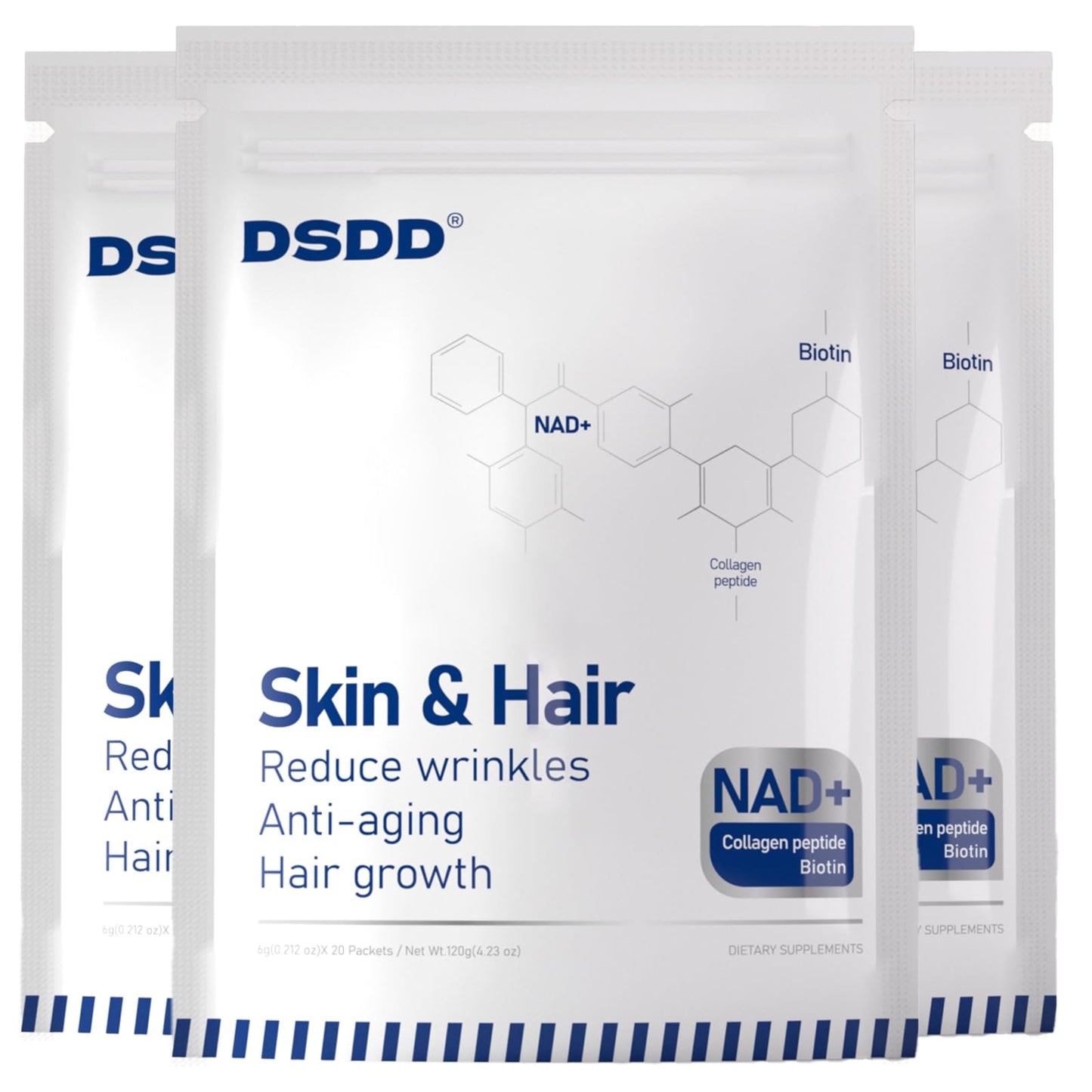 DSDD Biotin Supplements Powder, 4.23 oz (Pack of 3)
