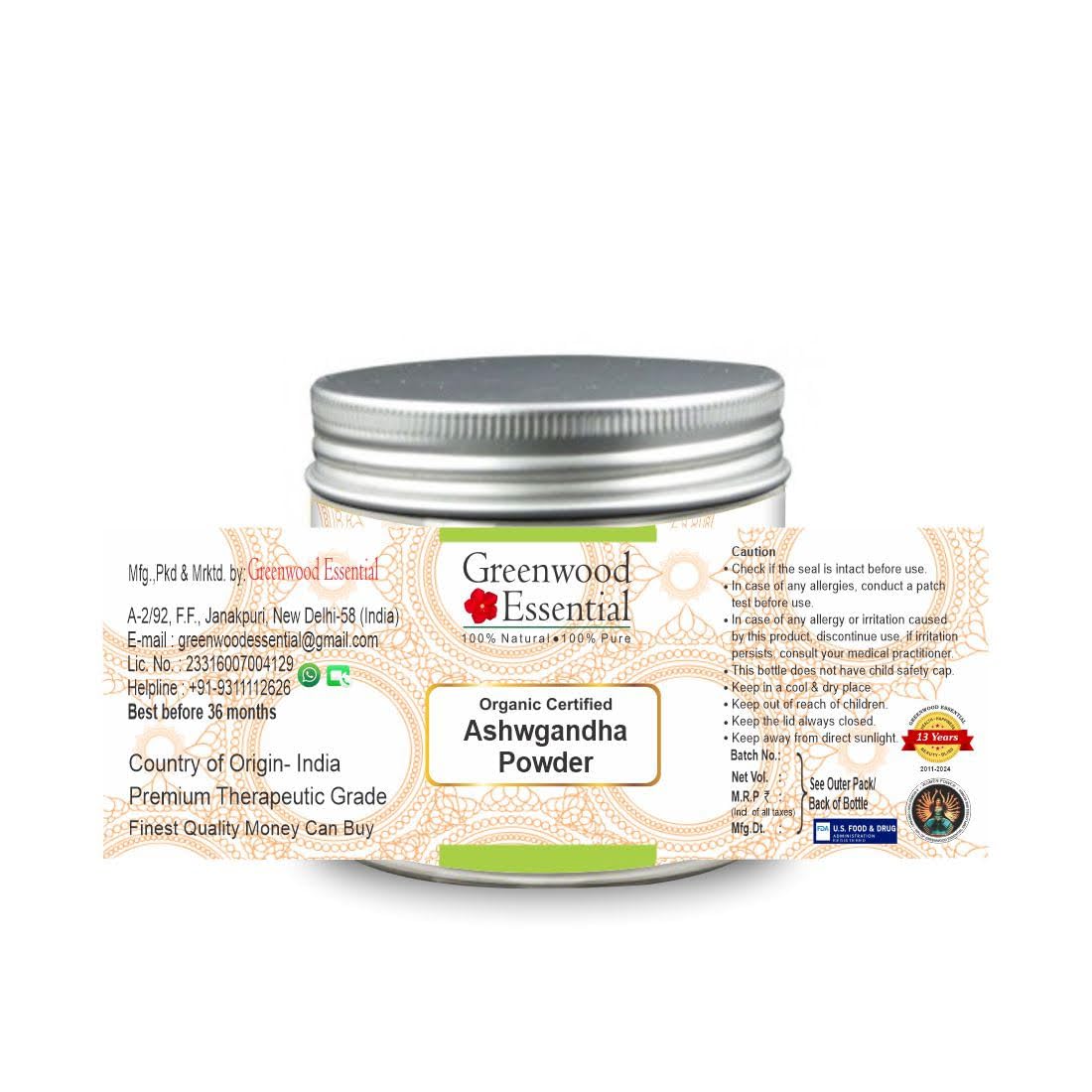 Greenwood Essential Ashwagandha Powder, 1 Pack