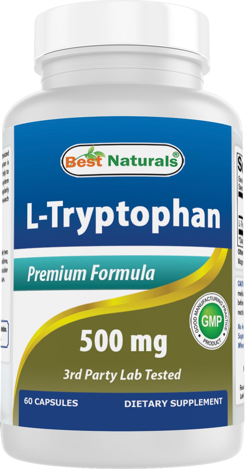 Best Naturals L-Tryptophan 500 mg 60 Capsules