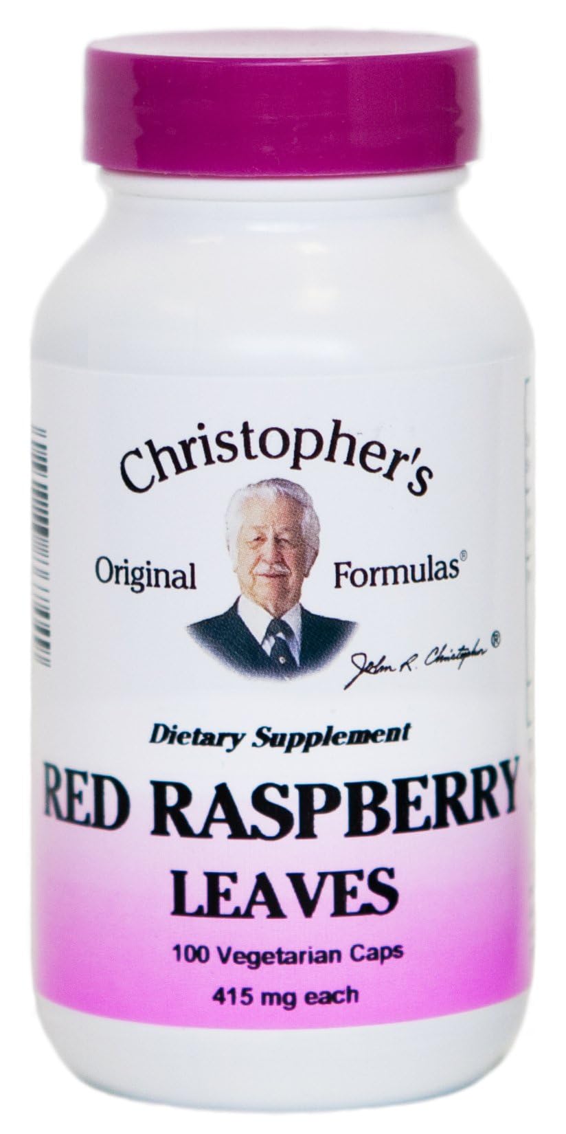 Christopher's Original Formulas Red Raspberry Leaves 450 mg Capsules 100 Vegetarian Capsules