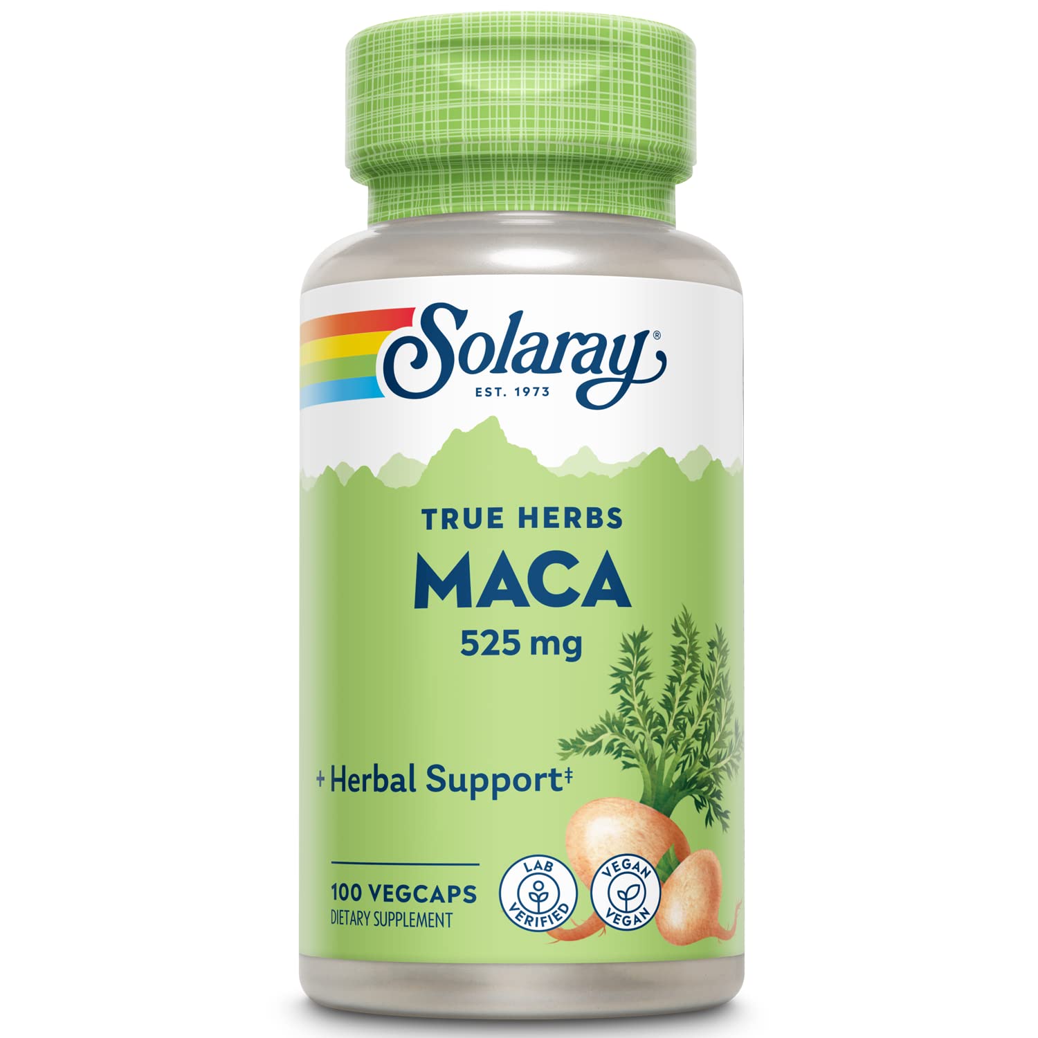 SOLARAY Maca Root 525mg Capsules, Energy & Vitality Support, 100 VegCaps