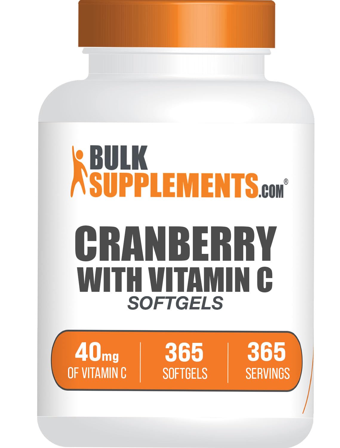 BulkSupplements Cranberry with Vitamin C Softgels, 365 Count