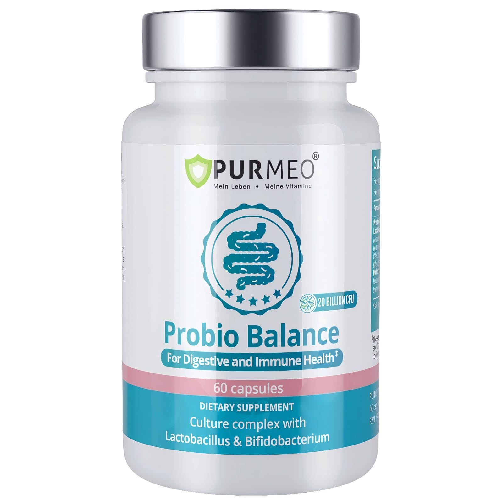 Purmeo 60 Days Supply Probiotics for IBS-D Capsule 60 Count