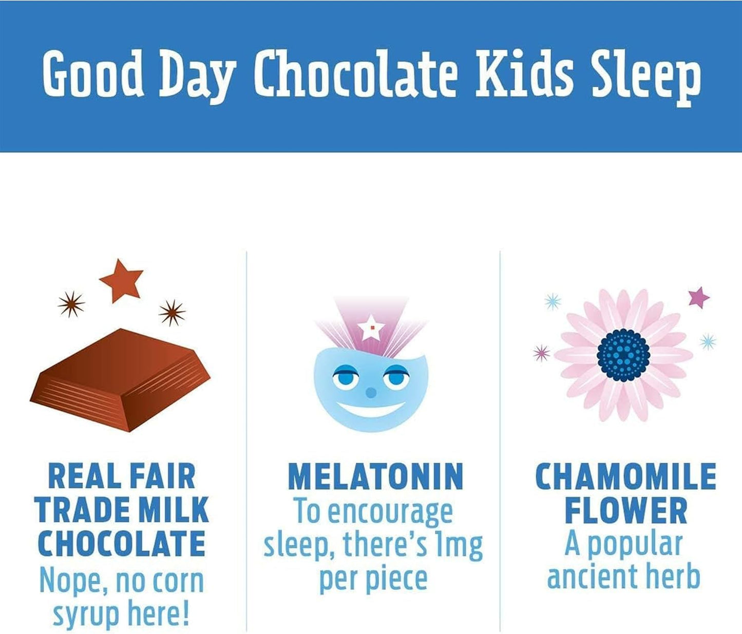 Good Day Chocolate Melatonin for Kids Chewable 80 Count