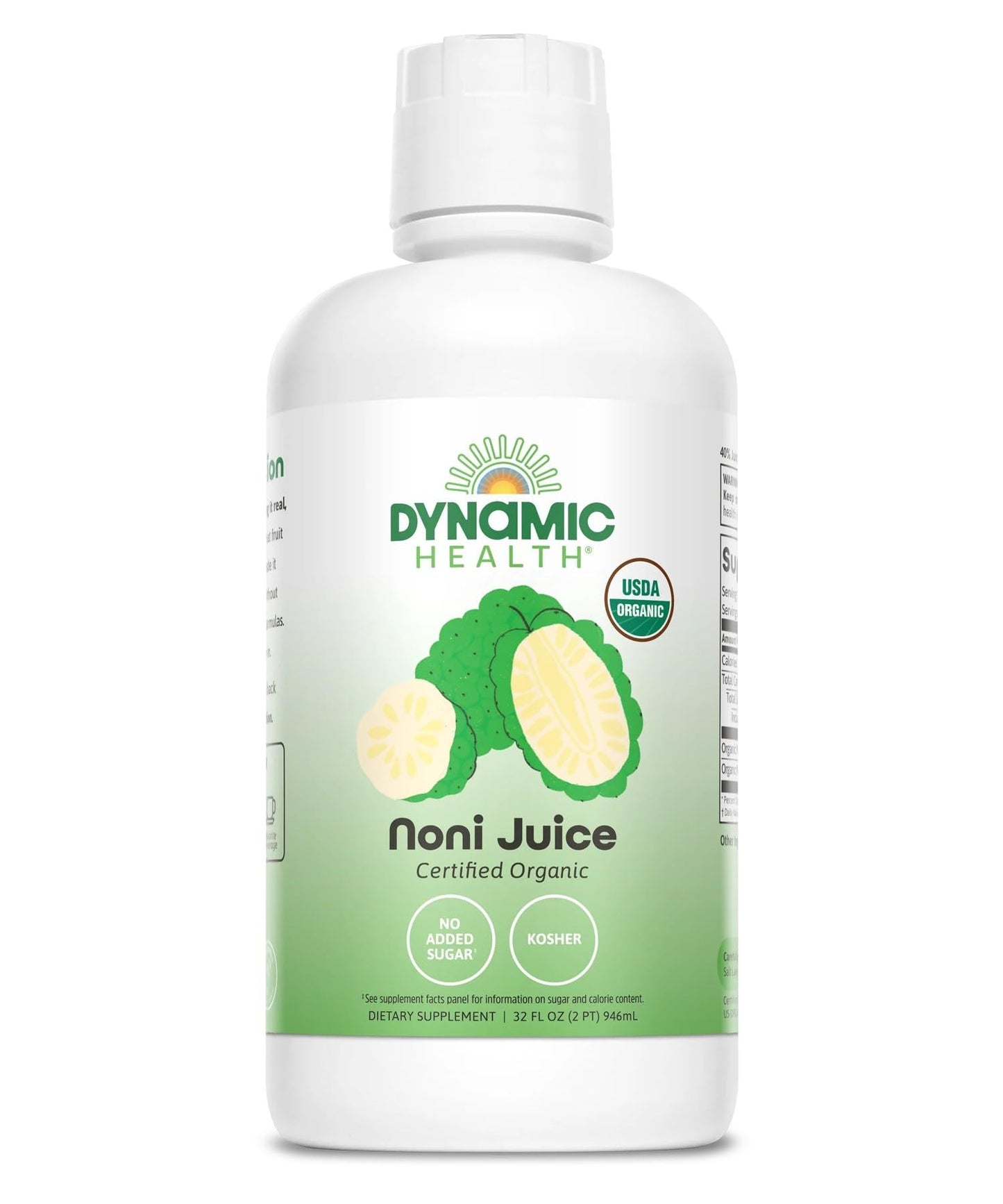 Dynamic Health Certified Organic Noni Juice Liquid 32 Fl Oz