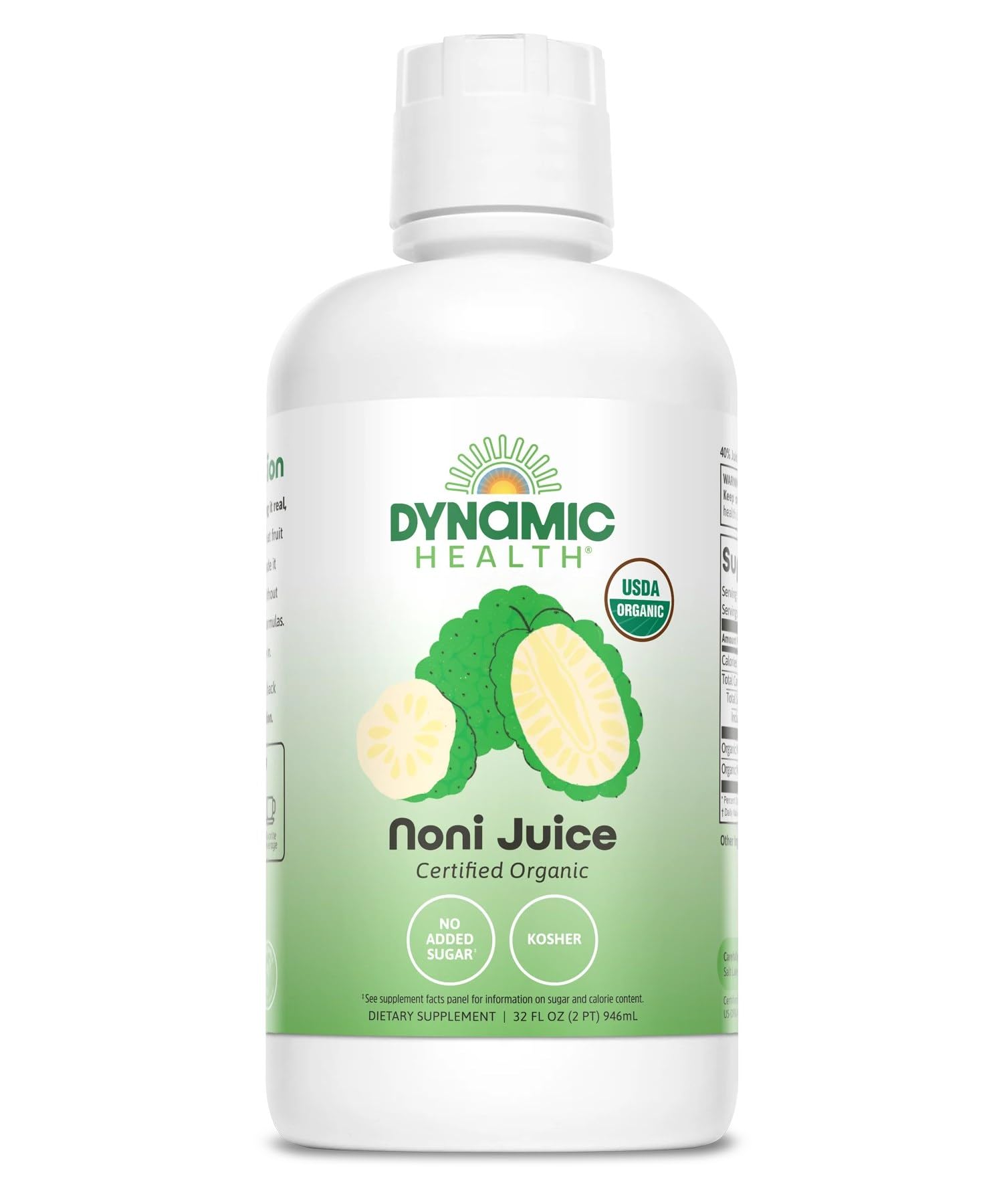 Dynamic Health Certified Organic Noni Juice Liquid 32 Fl Oz