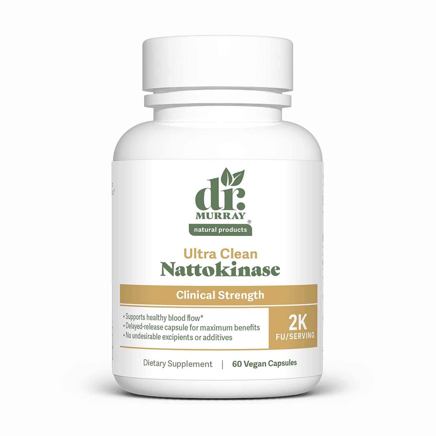 Dr. Murray Natural Products Ultra Clean Nattokinase Capsules, 60 Count