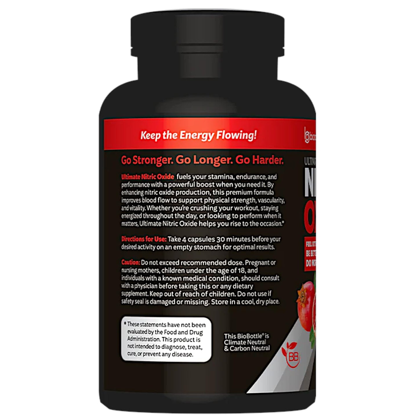 BioNox Nutrients Bionox Ultimate Nitric Oxide, Premium Stamina & Performance Formula*, with AstraGin® Ginseng, Capsules, 120