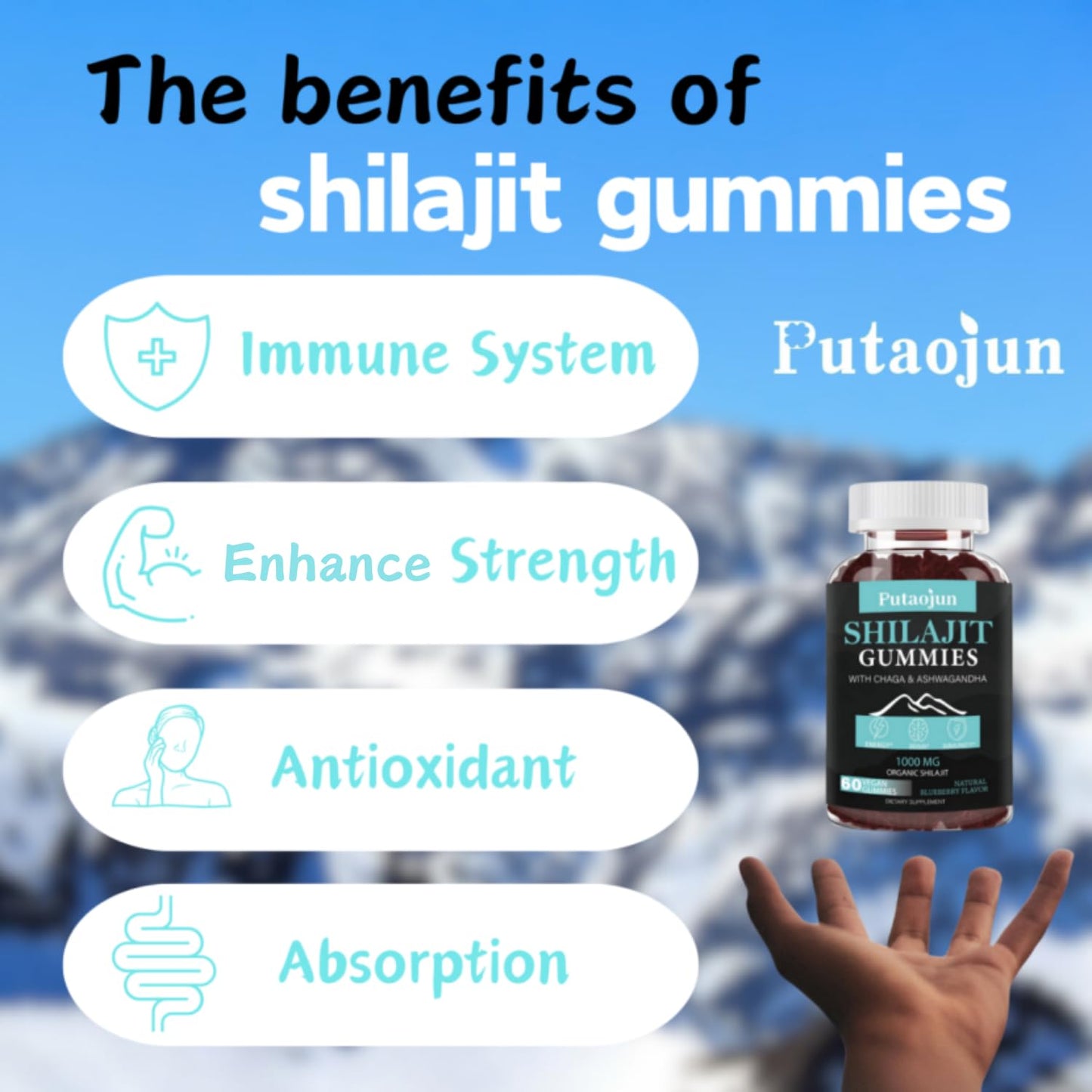 Putaojun Himalayan Gold Shilajit Gummies 60 Count