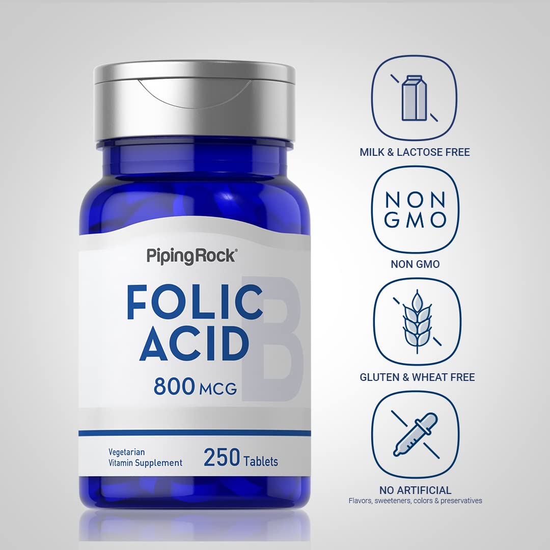 Piping Rock Folic Acid Supplement 250 Tablets