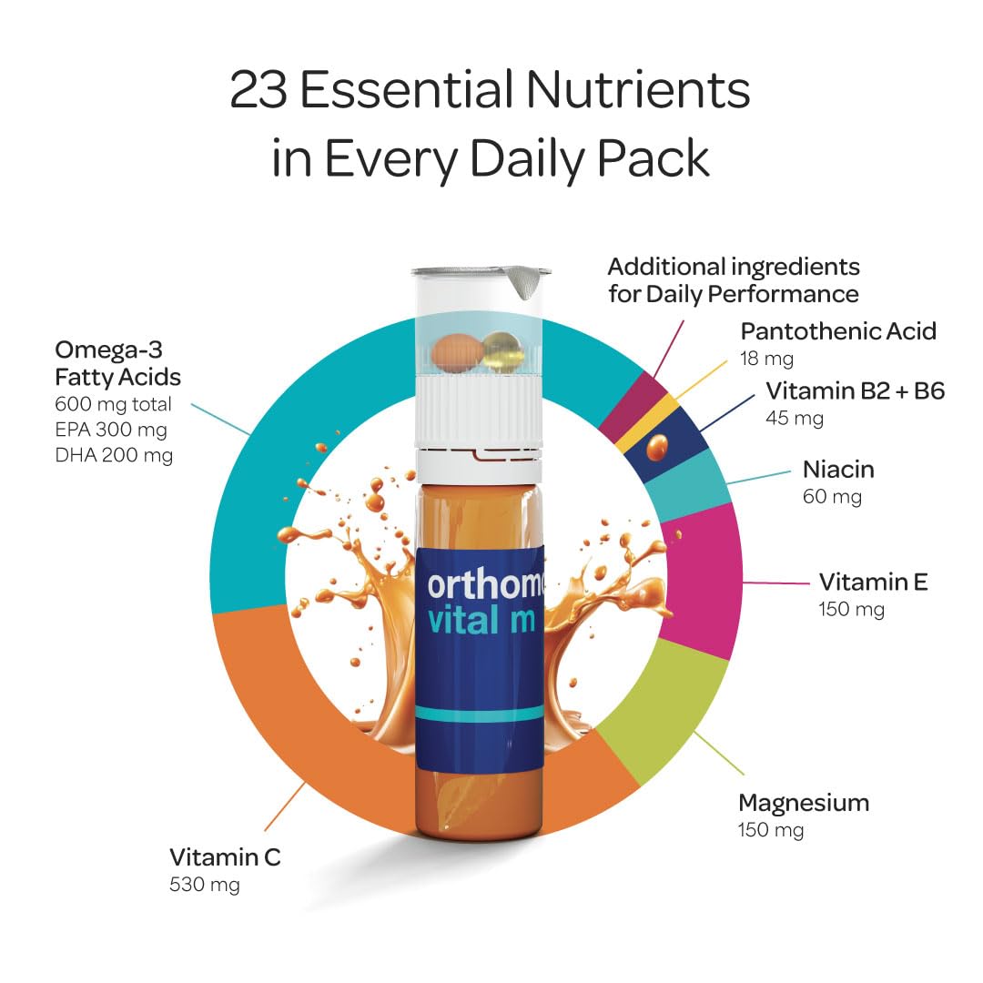 Orthomol Vital M Daily Multivitamin for Men Capsules, 7 Capsules