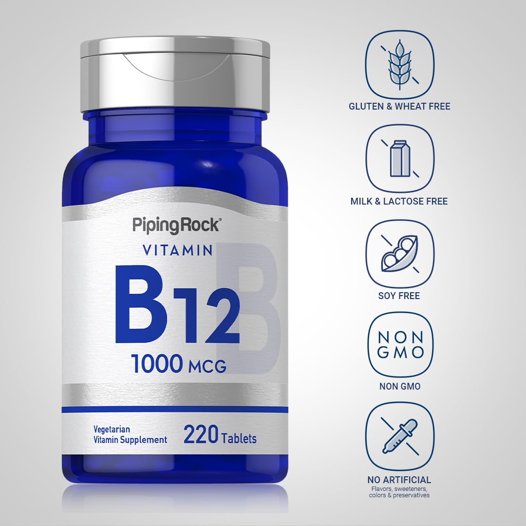 Piping Rock Vitamin B12 1000 mcg Tablet 220 Tablets