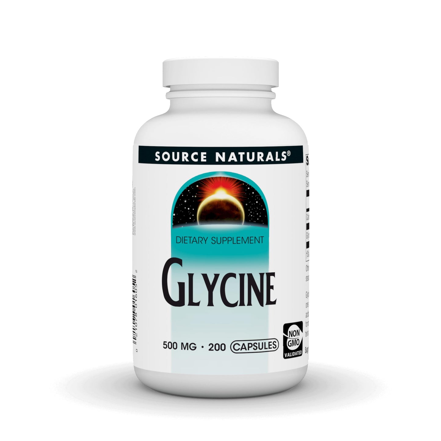 Source Naturals Glycine 500 mg Capsule, 200 Capsules
