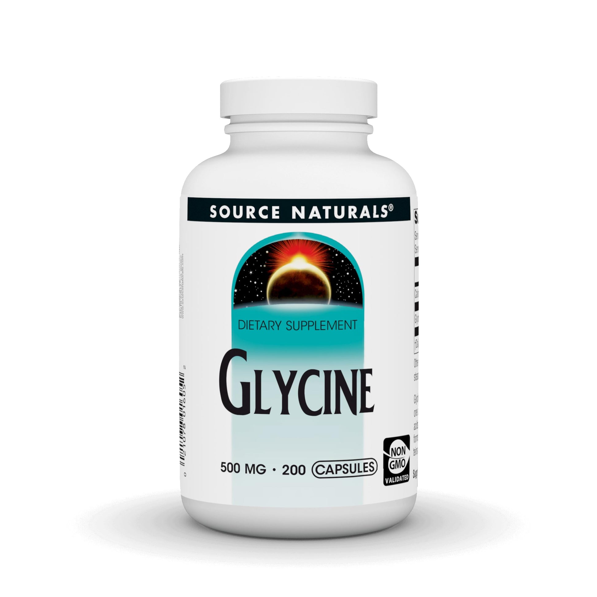 Source Naturals Glycine 500 mg Capsule, 200 Capsules