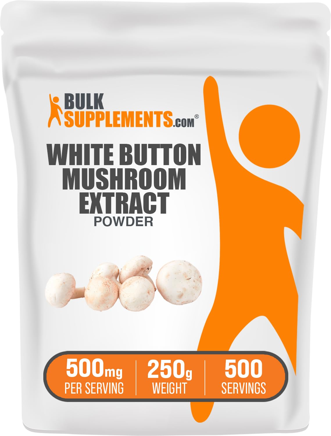 BulkSupplements White Button Mushroom Extract Powder, 8.8 oz